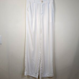 American Threads White Wide Leg Women's Pants , Size S